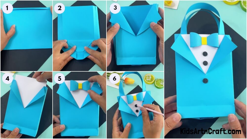 How to make Shirt and Tie Paper Bag Craft At Home