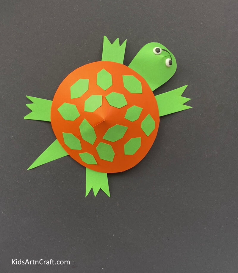 Your Easy Paper Turtle Craft Is Ready! - A Simple Turtle Construction For Kids To Do