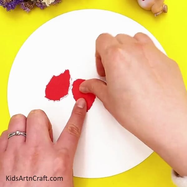 Pasting Strawberries- Crafting With Strawberries - A Fun Activity For Kids 