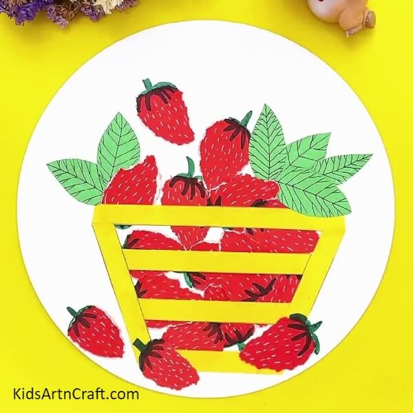 The Final Look Of Strawberry Basket- A Fun Activity For Kids - Making A Strawberry Basket 