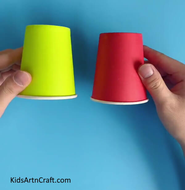 Getting Two Paper Cups-Learn to craft a Paper Cup Flower Activity for Kids