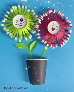 Learn to make a Paper Cup Flower Craft Tutorial for Kids - Kids Art & Craft