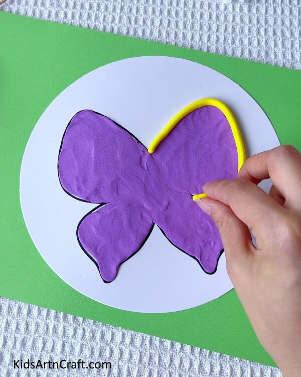 Giving The Butterfly A Border Or Outline-Creative Ideas To Use Clay and Make Awesome Butterfly