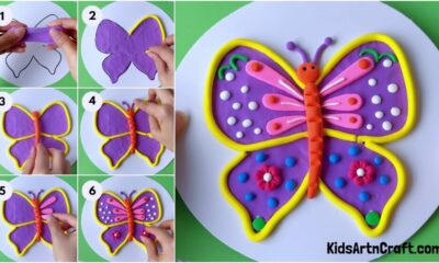 Learn to make butterfly Using clay for children