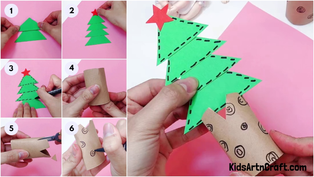 Learn to make Christmas Tree Crafts for Kids