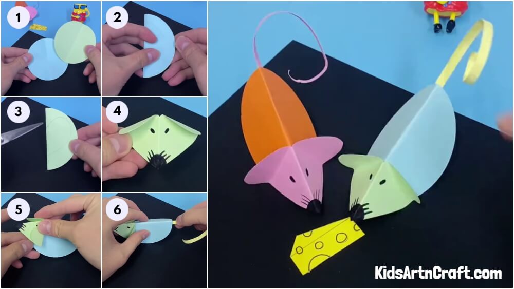 Learn to make Easy Paper Mouse Craft for kids