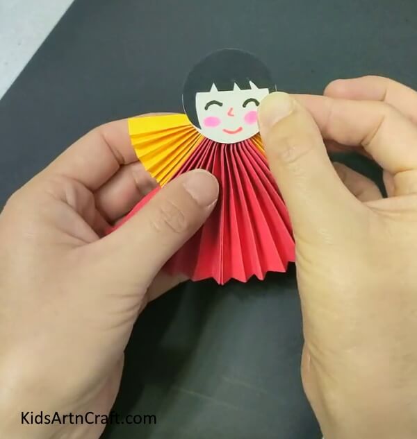 Stick The Doll Face On The Fans With Glue- Learn The Ability Of Setting Up A Paper Doll Toy Easy Artwork For Juveniles