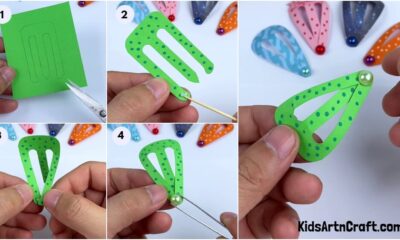 Learn to make Paper Hair Clips Step-by-Step Tutorial
