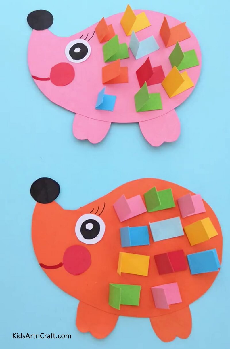 This Is The Final Look Of Our Paper Hedgehog Craft! - Assist your kids in forming a Paper Hedgehog