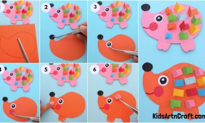 Learn to make Paper Hedgehog Craft for kids