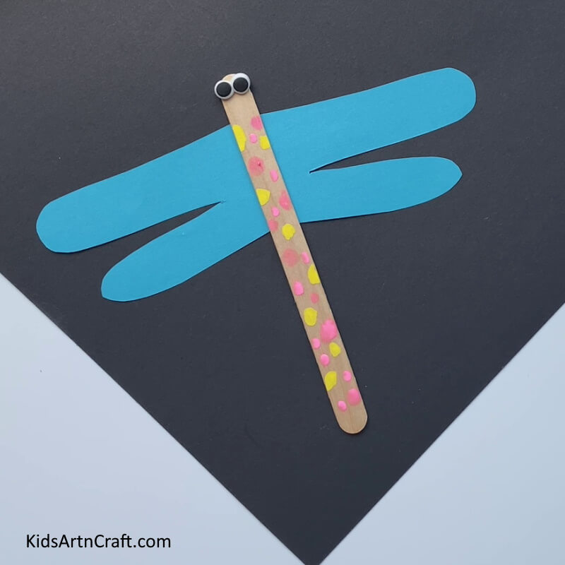 Dragonfly Craft With Popsicle Stick For Children