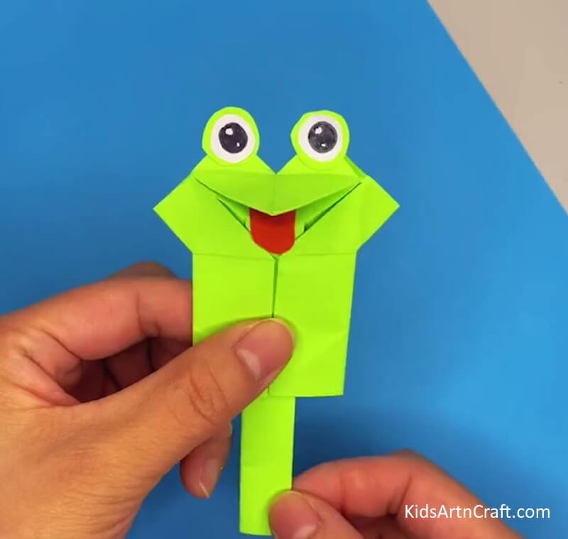 Your Moving Paper Frog Craft Is Ready!- Crafting a Moving Frog Paper Toy for Kids