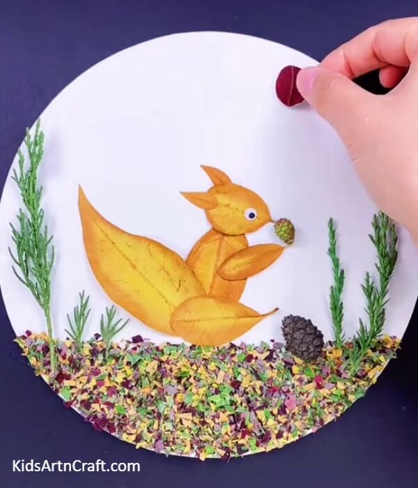 Adding The Sun- Step-by-Step Guide to Constructing Squirrel Art 