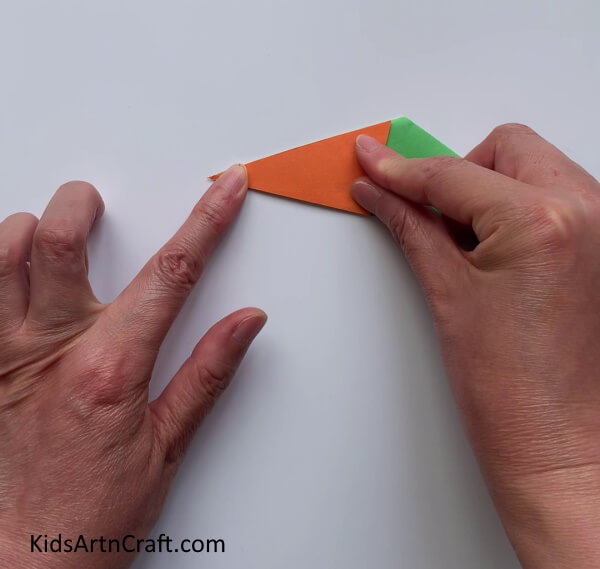 Pasting Beak On Bird - Constructing a Sweet Paper Bird Finger Puppet For Children