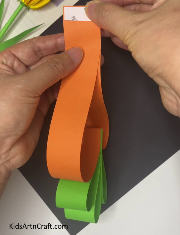 Forming Carrot A Paper Carrot for Kids - Instructions Step-by-Step