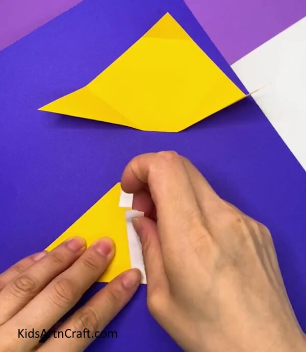 Tape The Top Triangle- Setting up a Paper Elephant featuring a movable trunk - A Doable Assignment For Kids 