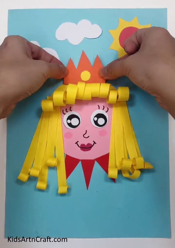 Pasting The Crown - Learn How to Construct a Paper Princess All By Yourself