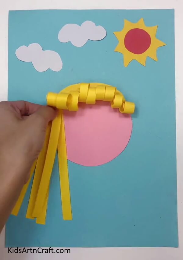 Attaching More Hair Strands - Follow These Steps to Build a Princess out of Paper