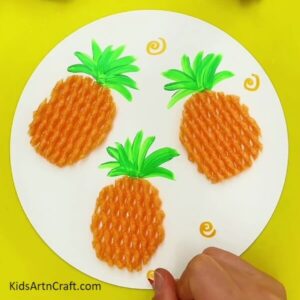 Pineapple Crafts Using Fruit Foam Net Easy Instructions - Kids Art & Craft