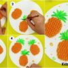 Pineapple Craft Using Fruit Foam Net Easy Instructions