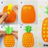 Pineapple Paper Craft easy tutorial for kids