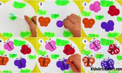 Pretty Flying Butterflies Creative Painting Idea For Kids
