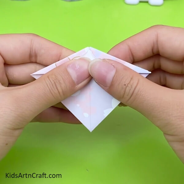 Open The Diamond Shape inwards Creative Craft Tutorial For Kids- Learn How to Create a Beautiful Origami Umbrella with Children 