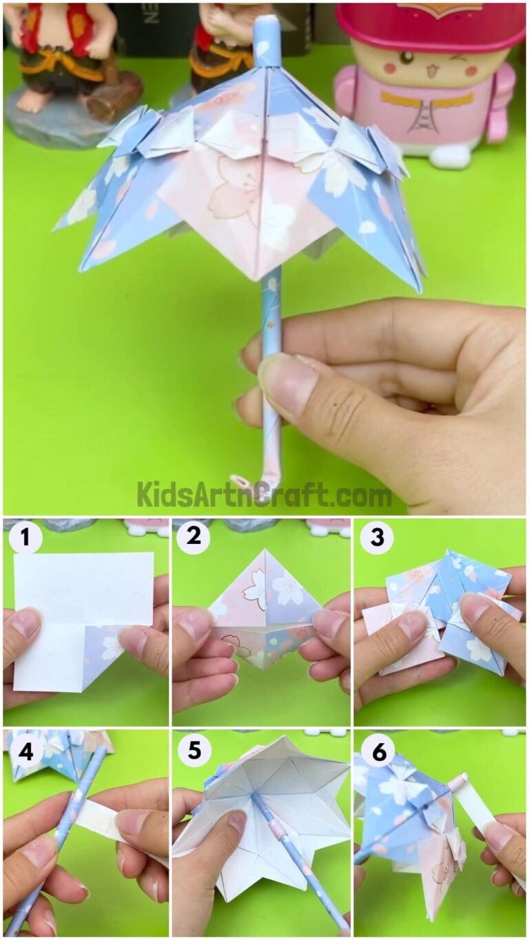 Origami Pretty Tutorial Pretty Origami Umbrella Creative Craft Tutorial For Kids - Kids Art & Craft