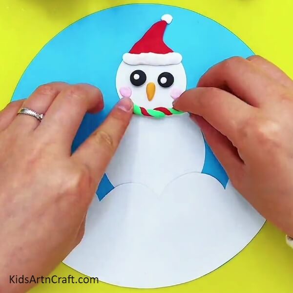Adding A Muffler To The Snowman- A Tutorial For Newbies On Constructing A Pretty Snowman Out Of Paper Clay 
