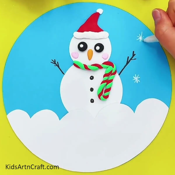 Adding Snowflakes To The Craft- Tutorial For Newcomers - Constructing A Pretty Snowman Out Of Paper Clay 