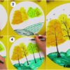 Pretty Tree Landscape Sketchpen Painting Art Idea For Kids