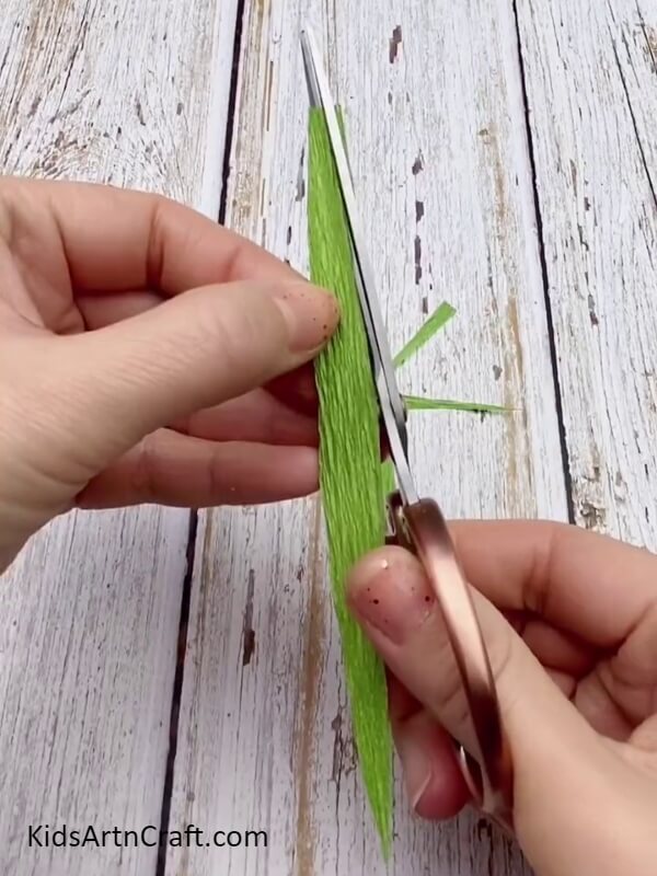 Cutting a Leaf Out of the Strip- A Realistic Crepe Paper Flower Creation for New Crafters 