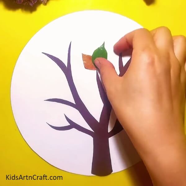 Pasting Another Color Leaf- How to Construct a Realistic Tree Out of Seasonal Leaves