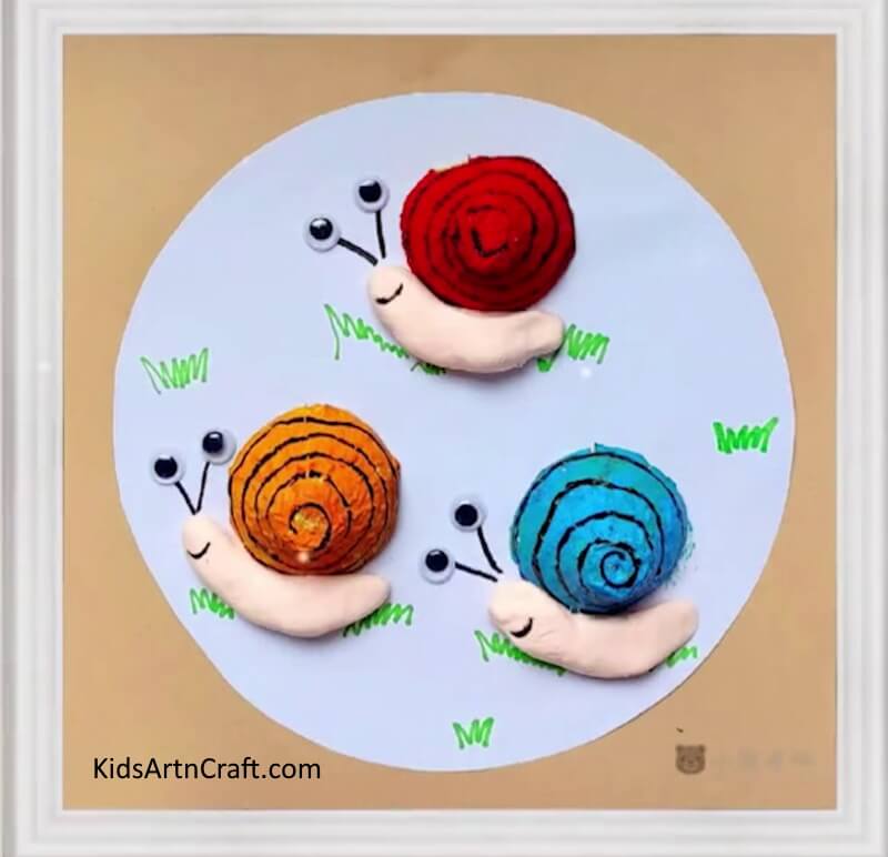 Creating Snail Craft Using Recycled Egg Carton