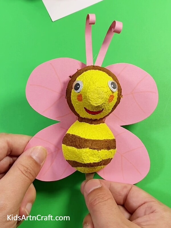 Adding The Sting -A Step-by-Step Guide To Crafting A Bee With Reused Egg Cartons For Children