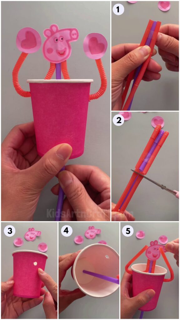 Recycled Paper Cup Peppa Pig Hanging Craft Tutorial for Kids - Kids Art ...