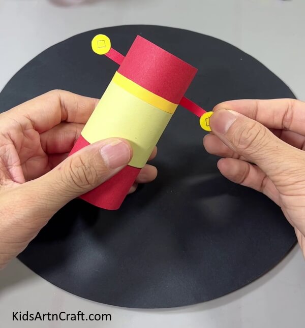 Pasting Circles Over The Red Strip Ends Upcycling Toilet Paper Rolls Into Nutcracker Crafts With Kids