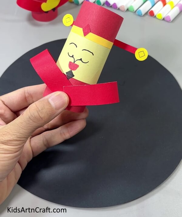 Making Another Hand Crafting Nutcrackers From Recycled Toilet Paper Rolls With Children