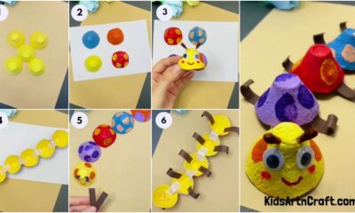 Reuse Egg Carton Caterpillar Simple Craft Tutorial For Kids