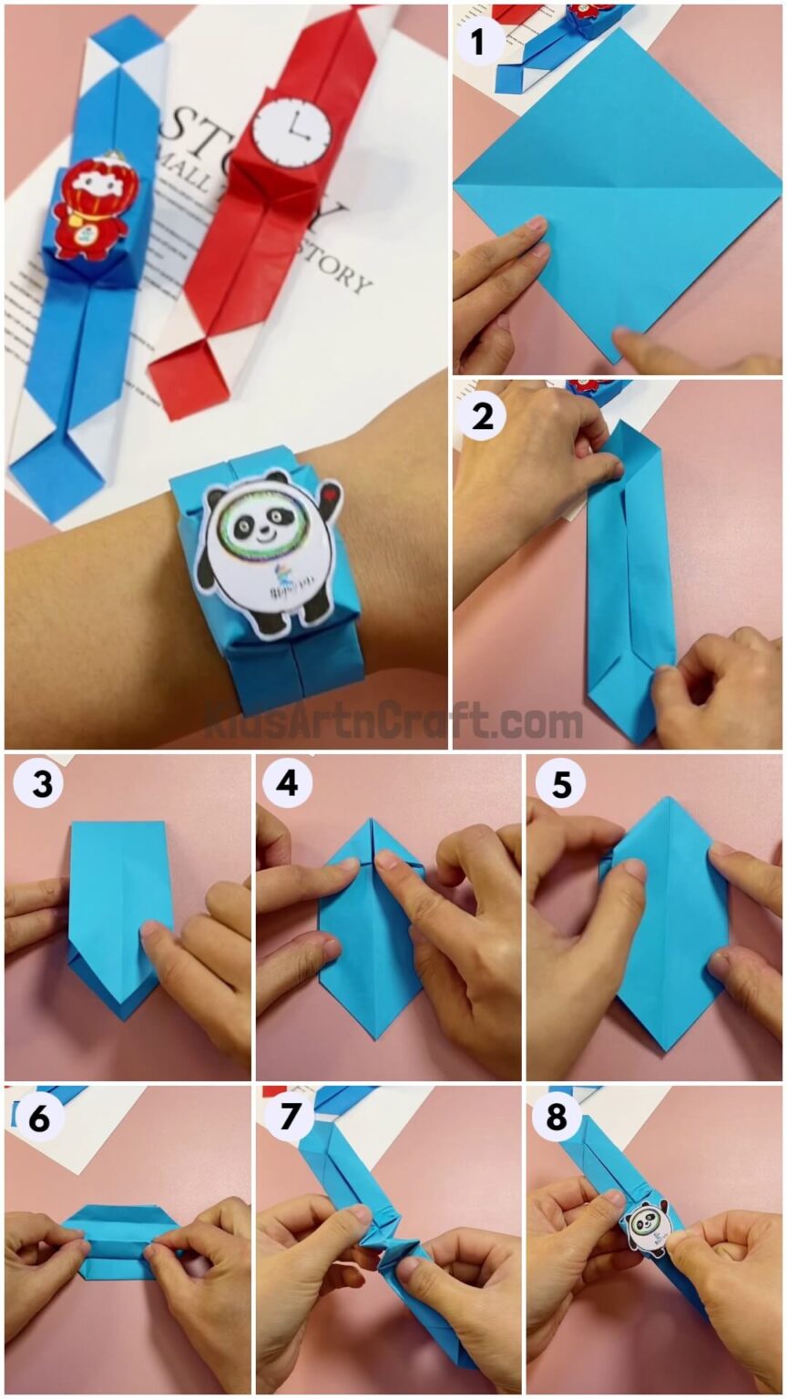 Simple Origami Paper Watch Easy Craft At Home Kids Art & Craft