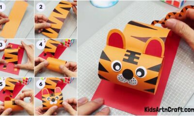 Simple Tiger Paper Craft - Step by Step Tutorial