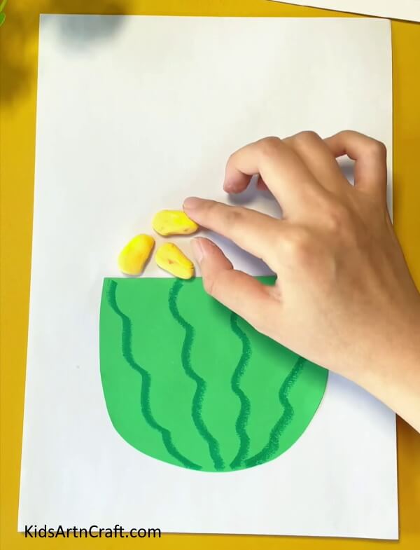 Putting On Some Yellow Berries-Designing a summer watermelon drink art project with kids
