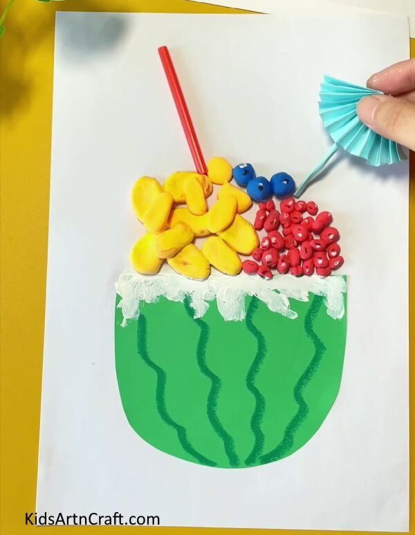 Your Chilling Watermelon Drink Is Ready!-Crafting a summer watermelon drink art with kids