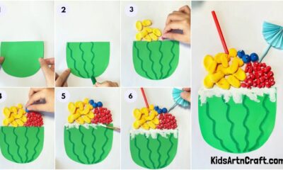 Summer Watermelon Drink Artwork For Kids