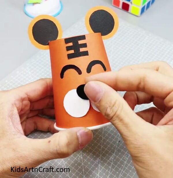 Making Nose - Designing a Tiger Out of a Paper Cup - An Easy Tutorial for Kids 