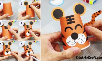 Tiger Craft From Paper Cup Easy Tutorial for Kids