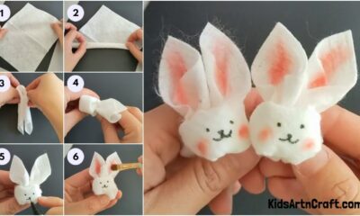 Tissue Paper Bunny Step-by-Step Craft Tutorial for kids
