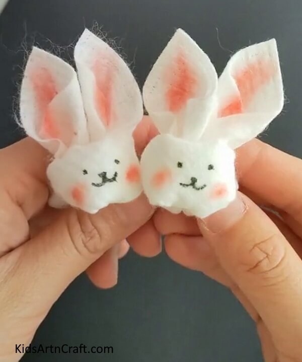 Creating Bunny Craft Using Tissue Paper With Children