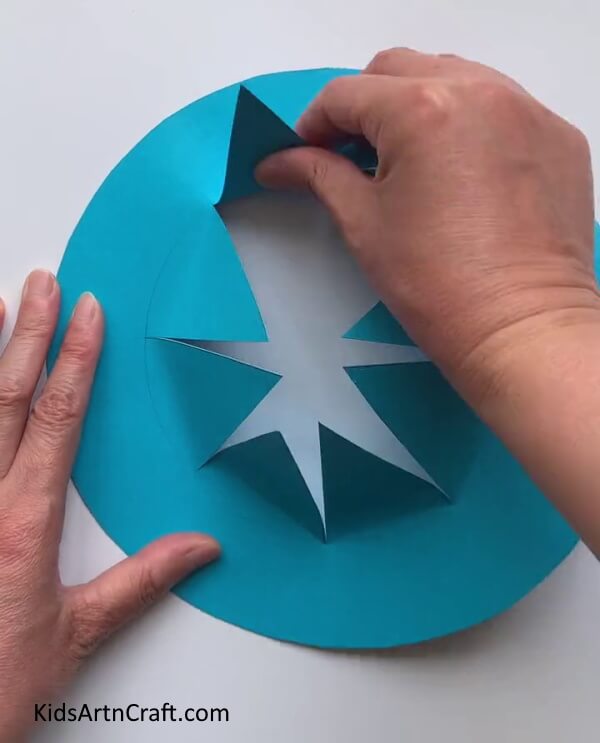 Cutting Lines And Making Creases - Crafting a lovable Paper & Flower Cap for Children