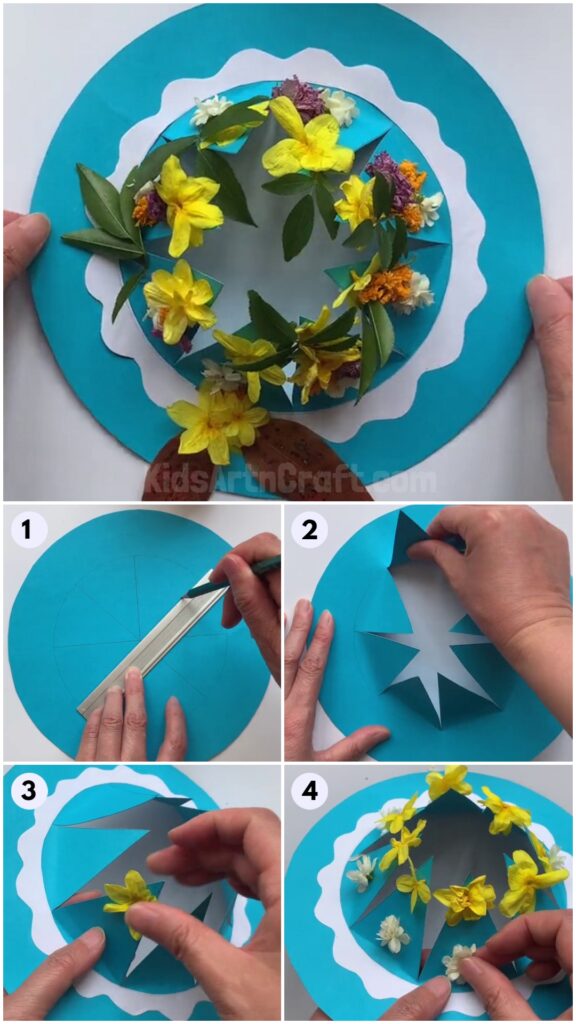 Paper & Flower Hat Craft for Kids Step by Step Tutorial Kids Art